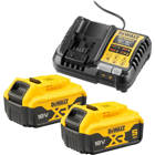 KIT DeWALT - 2 Baterias XR 18V + Carregador DCB1104P2-QW - KIT DeWALT - 2 Baterias XR 18V LI-lon 5Ah  + Carregador 