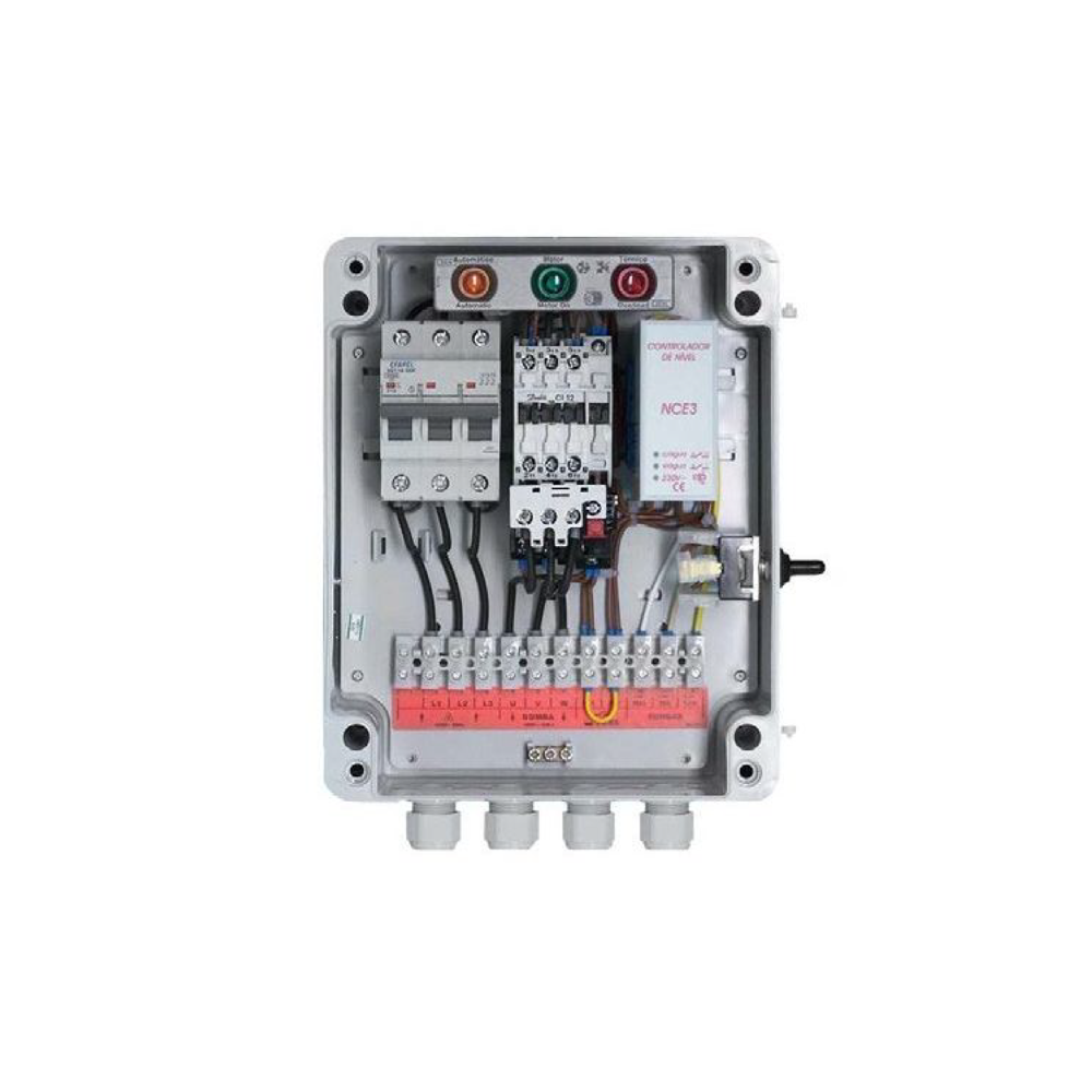 Quadro C/Controlador de Nível e 3 Sondas 240V 8-12.5 AMP - Quadro C/Controlador de Nível e 3 Sondas 240V