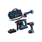 Kit 3 Ferramentas 18V Bosch Professional + 2 Baterias + Carregador + Mala - Kit 3 Ferramentas 18V Bosch Professional + 2 Baterias + Carregador + Mala