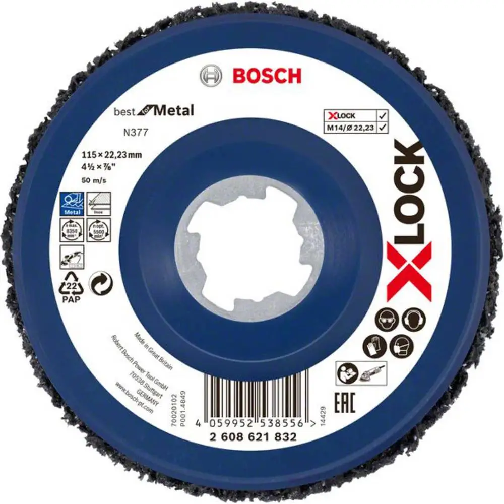 Disco de Limpeza 115mm Bosch X-LOCK N377 - Disco de Limpeza 115mm Bosch X-LOCK N377