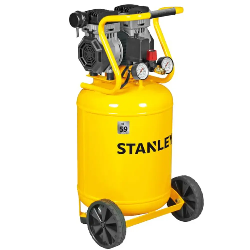 Compressor de Ar Stanley Silencioso Vertical  S/Óleo 50LT 1.3HP