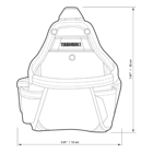 Bolsa Multiusos p/ Fita Métrica ToughBuilt - Bolsa Multiusos p/ Fita Métrica ToughBuilt