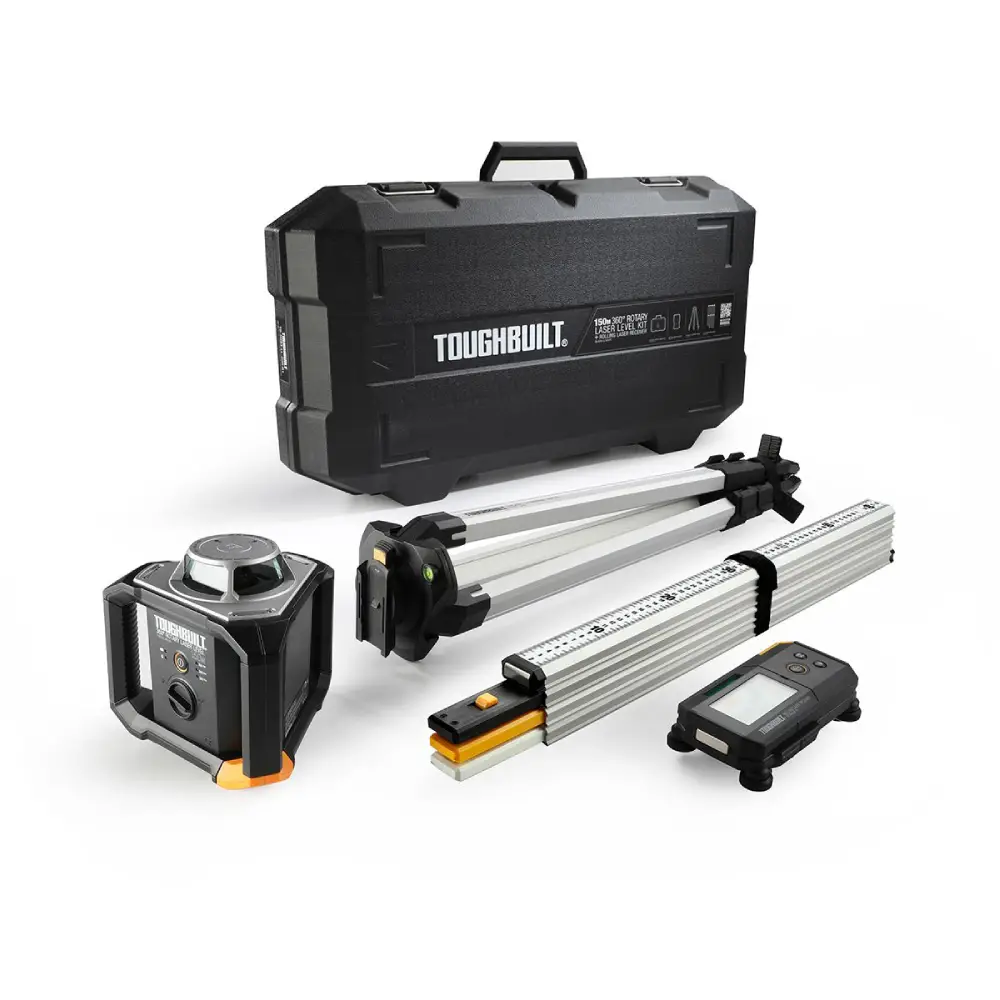 Kit Nível Laser Giratório 360º + Recetor Laser ToughBuilt - Kit Nível Laser Giratório 360º + Recetor Laser ToughBuilt