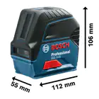 Nível Laser Combinado Bosch GCL 2-15 + Suporte Rotativo + Bolsa de Transporte - Nível Laser Combinado Bosch GCL 2-15 + Suporte Rotativo + Bolsa de Transporte