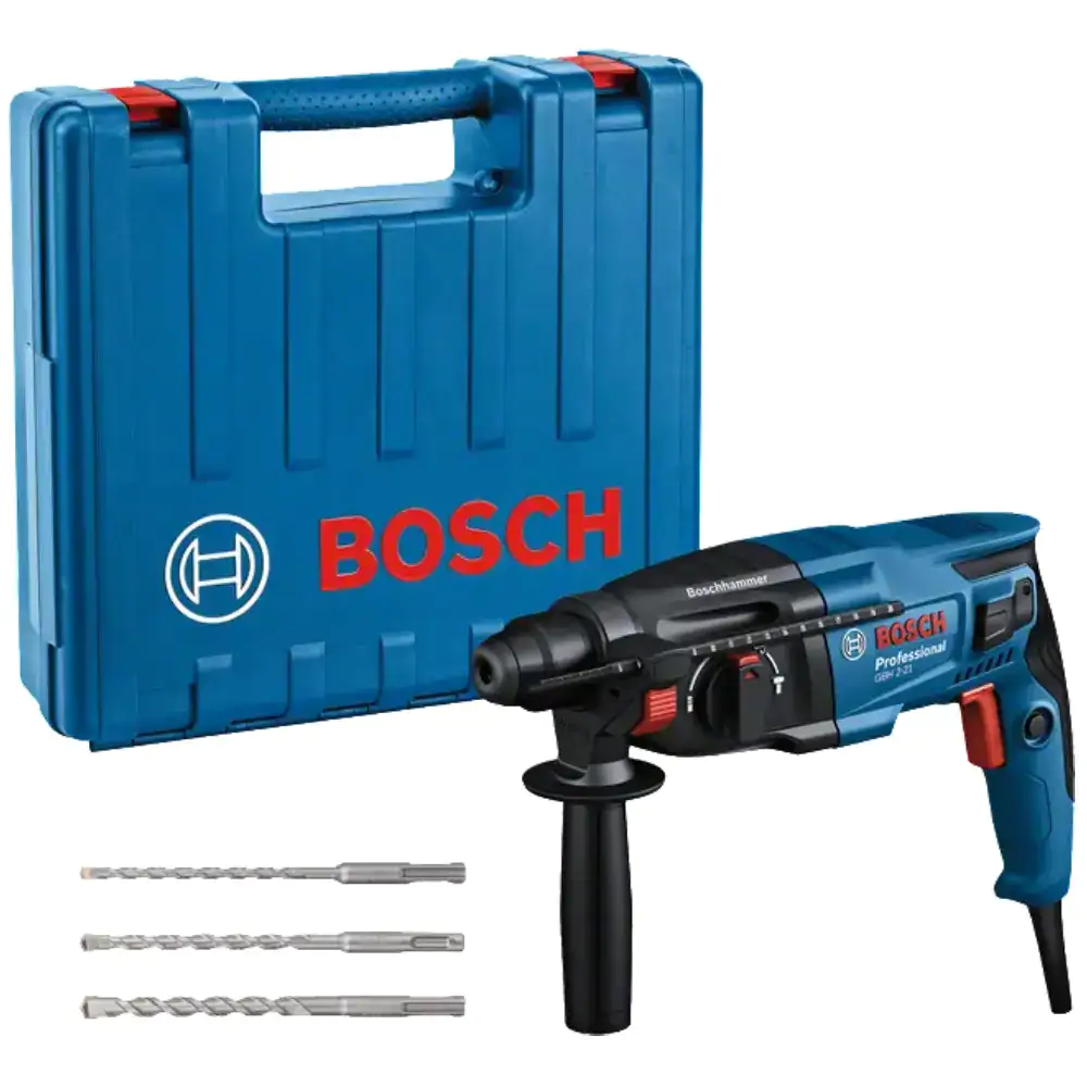 Martelo Perfurador Bosch GBH 2-21 + Mala + 3 Brocas - Martelo Perfurador Bosch GBH 2-21 + Mala + 3 Brocas