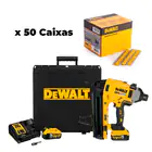 Kit DeWALT - Pregadora Betão S/Escovas + 50 caixas (1005 Pregos cada caixa)  - Kit DeWALT - Pregadora Betão S/Escovas + 50 Pregos DCN890P2 DCN8901020