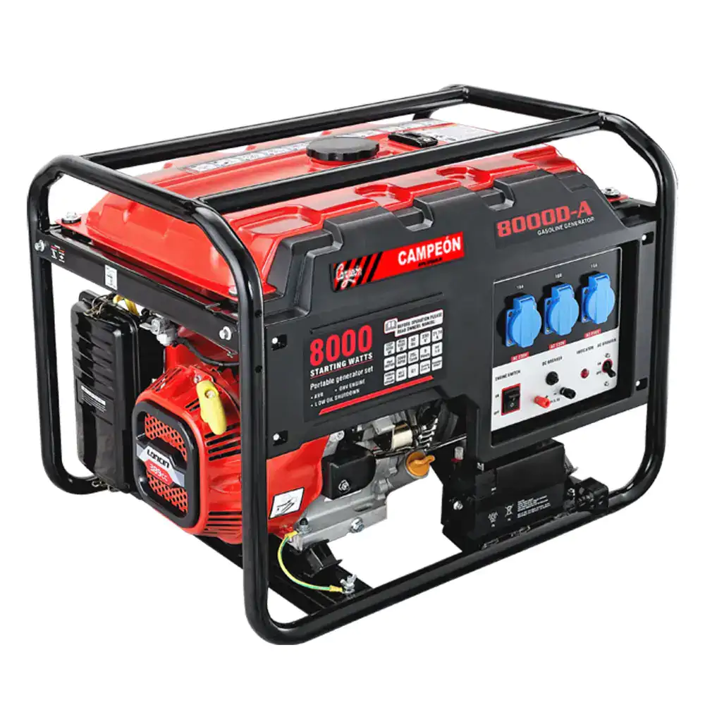 Gerador a Gasolina 6.5 kVA 230V Campeón CT-8000DA motor Loncin c/arranque elétrico - Gerador a Gasolina 6.5 kVA 230V Campeón CT-8000DA motor Loncin c/arranque elétrico