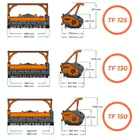 Triturador Florestal TF 125  p/ Robot Destroçador de Mato LV 400 X - Triturador Florestal TF 125 p/ Robot Destroçador de Mato LV 400 X