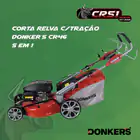 Corta Relva Gasolina Donker’s CR 5em1 Honda GCV 200  c/ Tração - 