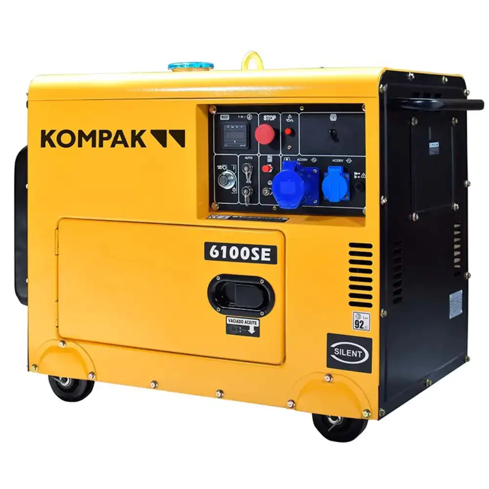 Kompak K6100SE 6.6 kVA Soundproof Diesel Generator with Electric Start - Kompak K6100SE 6.6 kVA Soundproof Diesel Generator with Electric Start