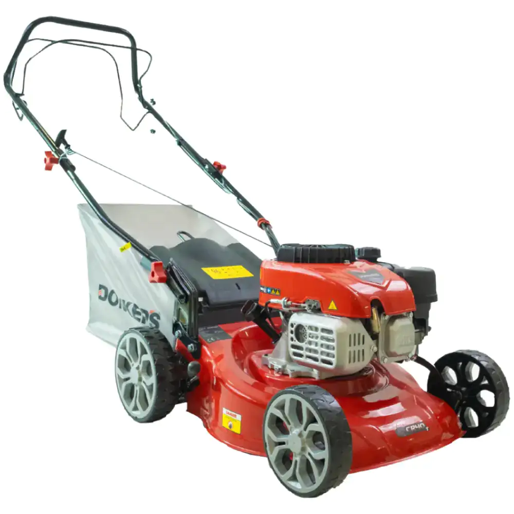 Donker’s CR40T 132cc Gasoline Lawn Mower with Self-Containing Wheels - Donker’s CR40 132cc Gasoline Lawn Mower with Self-Drive