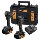 Kit Dewalt McLaren DCK2224MP2T Aparafusador + Chave de Impacto 1/2'' XR 18V - Kit Dewalt McLaren DCK2224MP2T Aparafusador + Chave de Impacto 1/2'' XR 18V