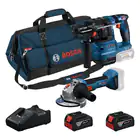 Bosch Professional Kit: GBH 18V-22 Rotary Hammer Drill + GWS 18V-8 Angle Grinder + 2 x 18V 4.0Ah Bat - Bosch Professional Kit: GBH 18V-22 Rotary Hammer Drill + GWS 18V-8 Angle Grinder + 2 x 18V 4.0Ah Batteries