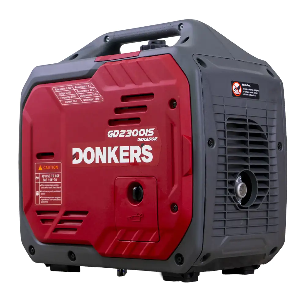 Gerador Inverter a Gasolina Donker´s GD2300IS 2.4kVA 230V - Gerador Inverter a Gasolina Donker´s GD2300IS 2.4kVA 230V