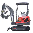 Mini Giratória Donker´s DK18-2 Premium c/ Manetes Joystick, 2 Velocidades e Motor Kubota 14 HP - Mini Giratória Donker´s DK18-2 Premium