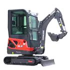 Mini Giratória Donker´s DK18-2 Premium c/ Cabine, 2 Velocidades, Joysticks e Motor Kubota 14 HP - Mini Giratória Donker´s DK18-2 Premium