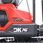 Mini Giratória Donker´s DK16-2 Premium c/ Manetes Joystick e Motor Kubota 14 HP - Mini Giratória Donker´s DK16-2 Premium