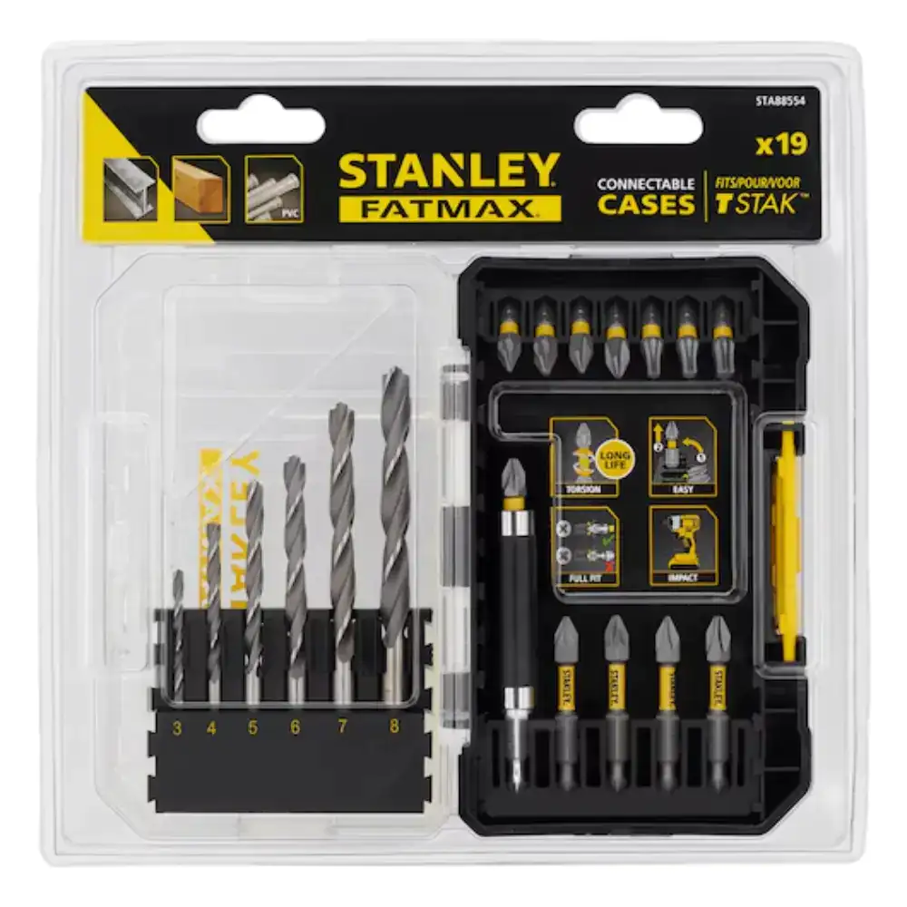 Stanley Fatmax 19-Piece Drill Bit and Screwdriver Set - Stanley Fatmax 19-Piece Drill Bit and Screwdriver Set