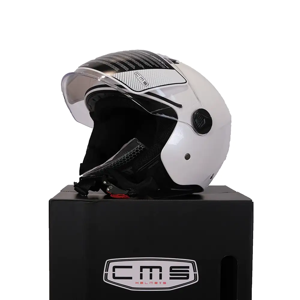 Casco D-Jet blanco liso - Talla L