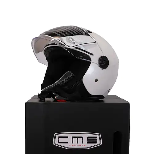 Casco D-Jet blanco liso - Talla L