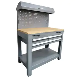 Workbench with Panel + 3 Drawers Heavyware