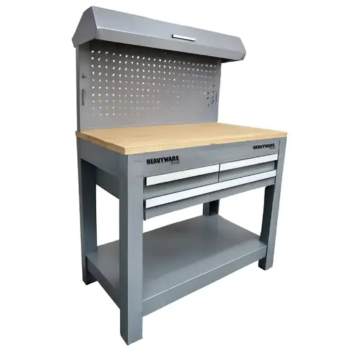 Workbench with Panel + 3 Drawers Heavyware
