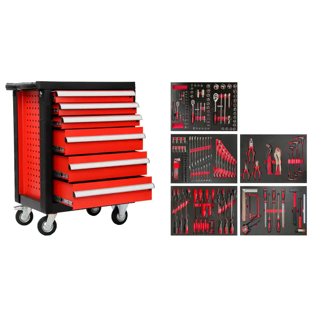 Carro de Ferramentas 201 Peças c/ 6 Gavetas Heavyware