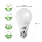 Lâmpada LED 6W E27 6400K - Lâmpada LED 6W E27 6400K