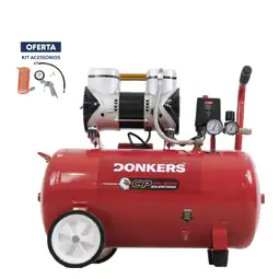 Compressor Silencioso Donker´s 50L 8BAR 1500W Oferta de Kit de Acessórios