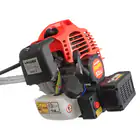 Desbrozadora de gasolina de 52 cc y 20 V con arranque eléctrico.