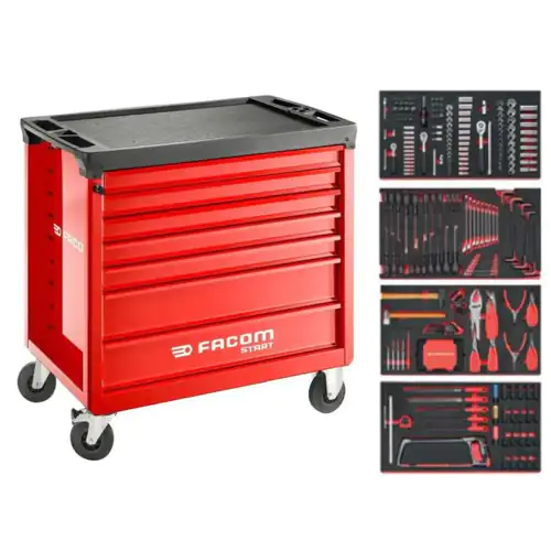 Carro de Ferramentas 7 Gavetas + 4 Módulos Espuma Start M4 c/ 333 Peças Facom Carro de Ferramentas 7 Gavetas + 4 Módulos Espuma Start M4 c/ 333 Peças Facom