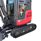 Miniexcavadora Donker DK20 Pro con cabina, 18 CV, 2 velocidades y joysticks.