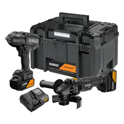 Kit Dewalt x McLaren XR 18V: Amoladora angular + llave de impacto, 2 baterías de 5 Ah DCK2225MP