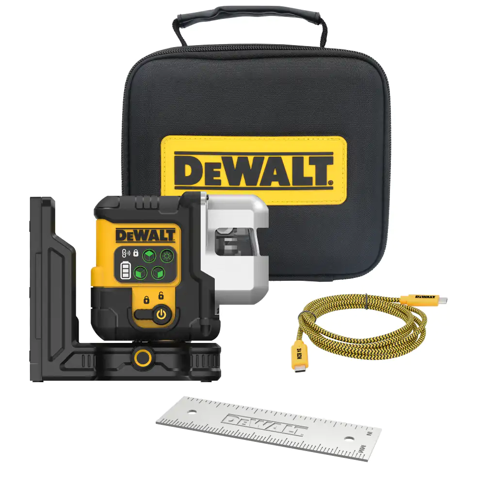 Medidor láser verde Dewalt 3x180° USB-C DCLE14301GB-XJ