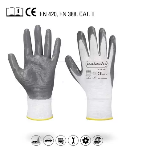 Luvas de Poliéster Branco Patacho – T8 T9 E T10 - Luvas de Poliéster Branco Patacho – T8 T9 E T10
