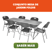 Conjunto mesa de jardim Foldis